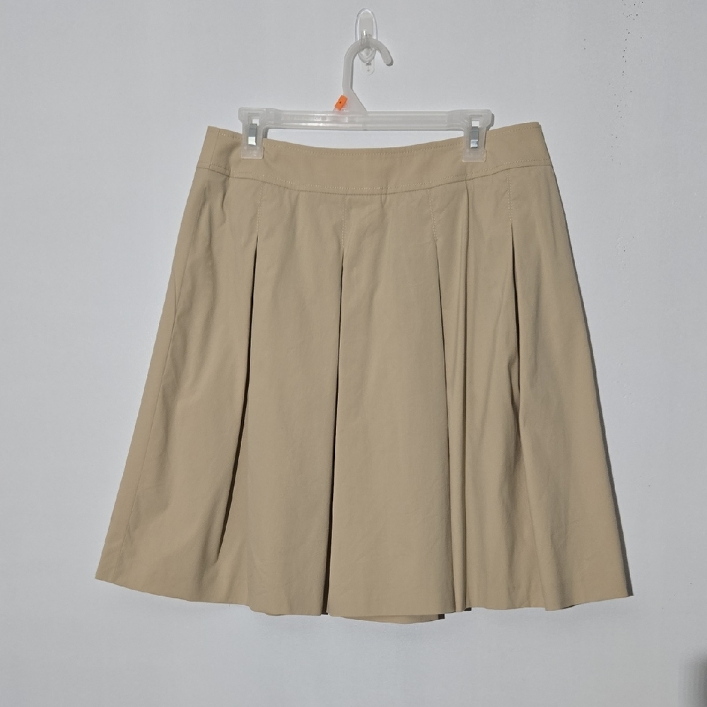 🔥 Rivamonti By Gunex Classic Pleated Tan Women's Skirt Size 8